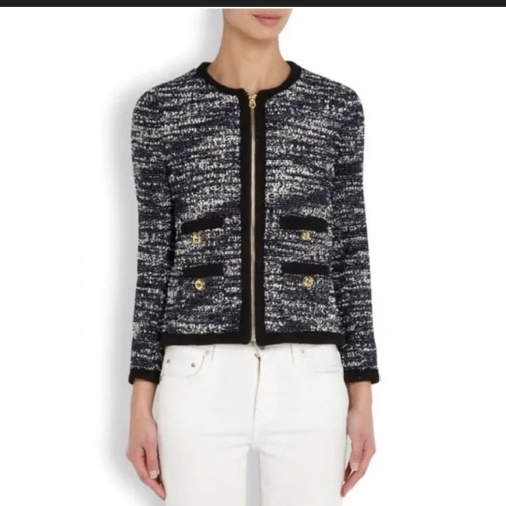 Juicy Couture Women's Black and White Tweed Blazer